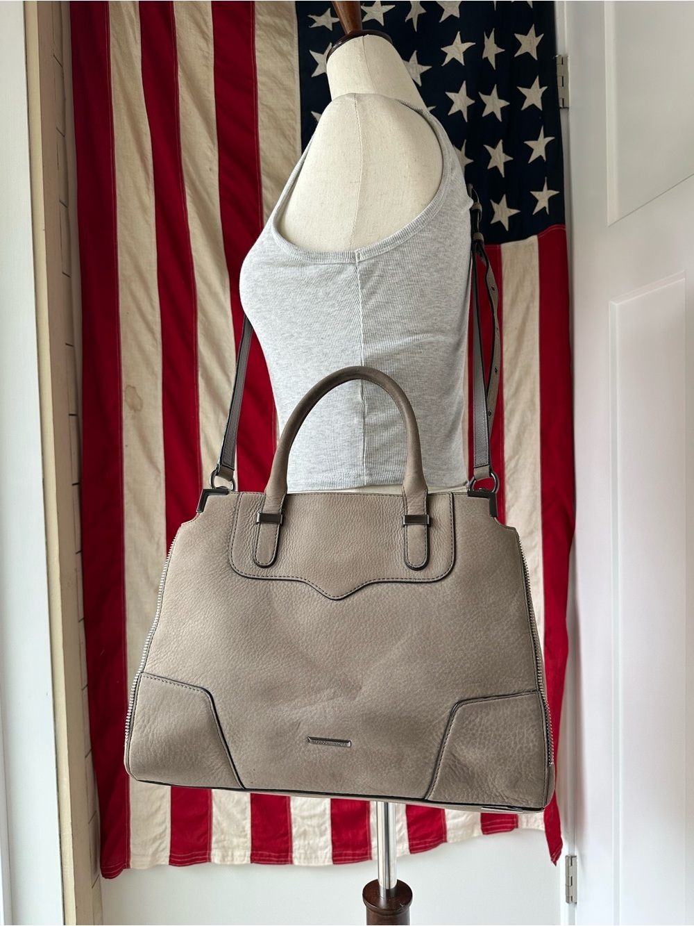 Rebecca Minkoff Crossbody Amorous Satchel Gray - Picture 8 of 11